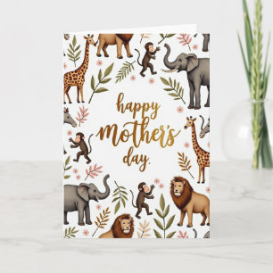 Savanna Moeder Liefde Kunstkaart Kaart