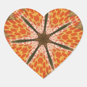 Savanna Star Bloom – Een gedurfde Afrikaanse diere Hart Sticker