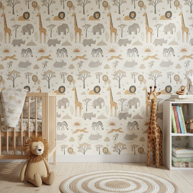 Savanna Sunrise Safari Pattern ID1259 Behang (Creator heeft geüpload)