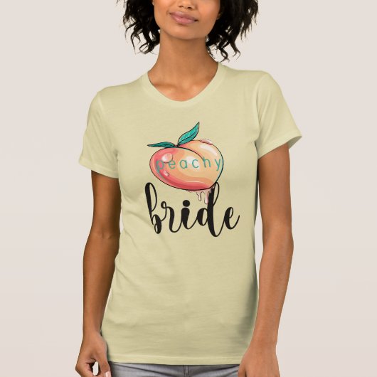 Savannah Bachelorette-Bridal Party-Peachy Bride T-shirt (Voorkant)