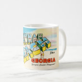 Savannah Beach Géorgie Salutation Mug (Devant droit)