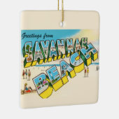 Savannah Beach Groeten Briefkaart Ornament (Rechts)