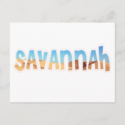 SAVANNAH BRIEFKAART (Voorkant)