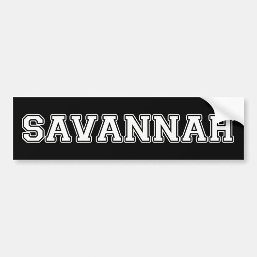 Savannah Bumpersticker (Voorkant)