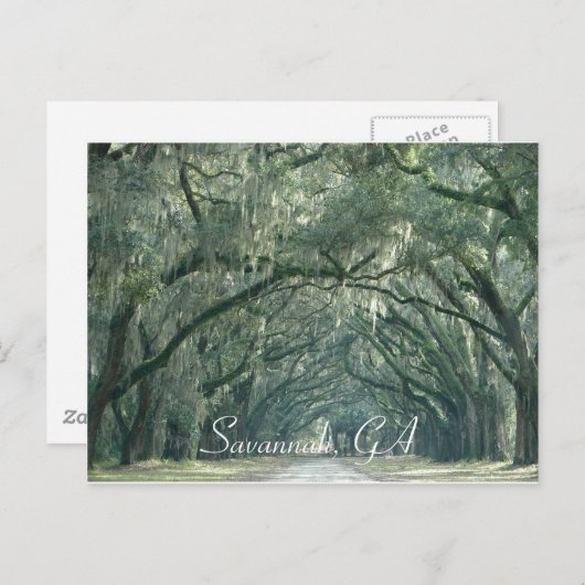 Savannah, carte postale GA (Devant / Derrière)