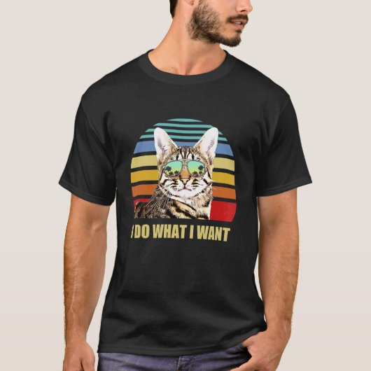 Savannah Cat ik doe wat ik wil dat Cat T-shirt (Voorkant)