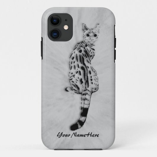 Savannah Cat Personal iPhone 5 Coque (Dos)