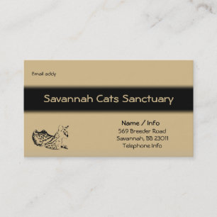 Savannah Cat Visitekaartje / Aanpassen