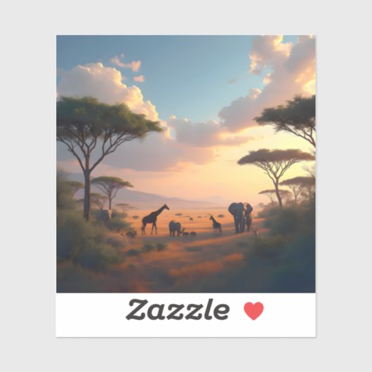 Savannah Dawn - Square Vinyl Sticker (Vel)