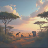 Savannah Dawn - Square Vinyl Sticker (Voorkant)