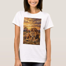 Savannah Family Leeuw Art T‑Shirt Unisex