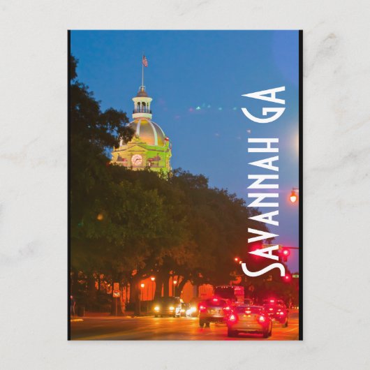 Savannah GA Briefkaart (Voorkant)