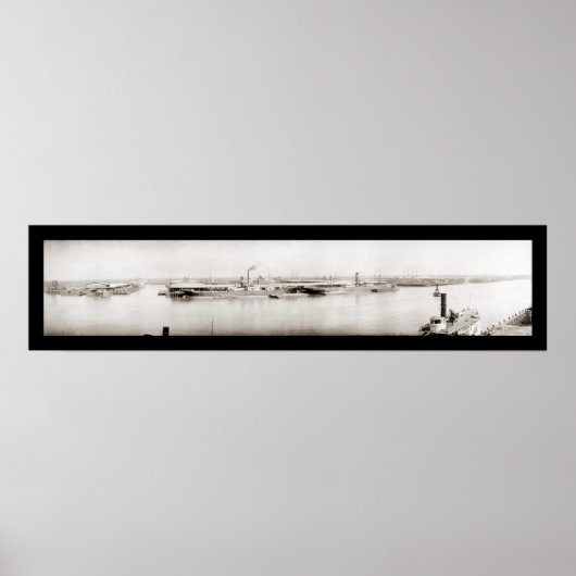 Savannah, GA Docks Photo 1909 Poster (Voorkant)