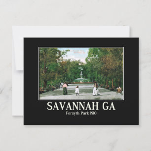 Savannah GA Forsyth Park 1900s geïnspireerd Briefkaart
