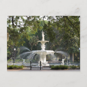 Savannah, GA Park Fountain Carte postale
