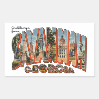 Savannah GA Rechthoekige Sticker