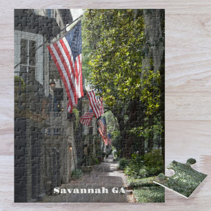 Savannah GA vlag gelinkt e Jones St Photographic Legpuzzel