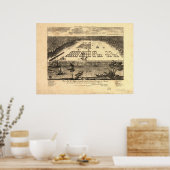 Savannah Georgia 1734 Panorama Map Poster (Keuken)
