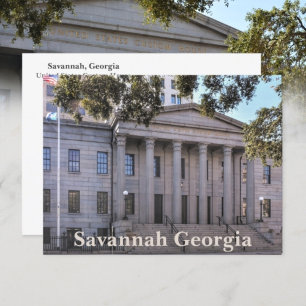 Savannah Georgia Amerikaanse douanehuis fotografis Briefkaart