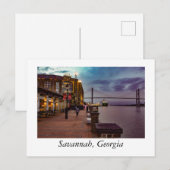Savannah Georgia Briefkaart (Voorkant / Achterkant)