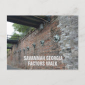 Savannah Georgia Factoren lopen fotografisch Briefkaart (Voorkant)