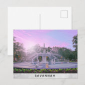 Savannah Georgia Forsyth Park Fountain Briefkaart (Voorkant / Achterkant)