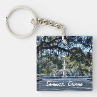 Savannah Georgia Fountain Double Sided Sleutelhang Sleutelhanger