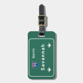 Savannah Georgia ga Interstate Highway Freeway : Bagagelabel (Voorkant verticaal)