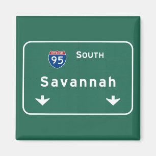Savannah Georgia ga Interstate Highway Freeway : Magneet