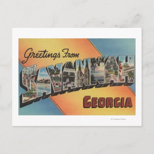 Savannah, Georgia - Grote brievenbussen Briefkaart (Voorkant)