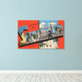 Savannah, Georgia - Grote Letter Scenes 2 Canvas Afdruk (Insitu (Houten vloer))