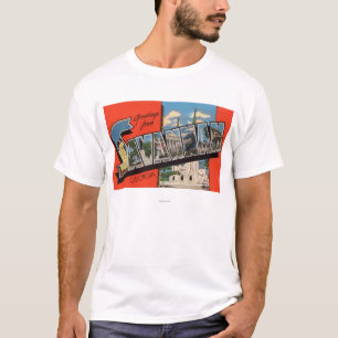 Savannah, Georgia - Grote Letter Scenes 2 T-shirt