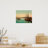 Savannah Georgia Historic River Scene Poster (Keuken)
