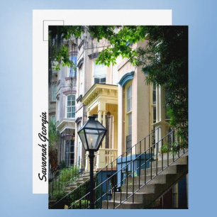Savannah Georgia Historische Huizen in het Woonkwa Briefkaart