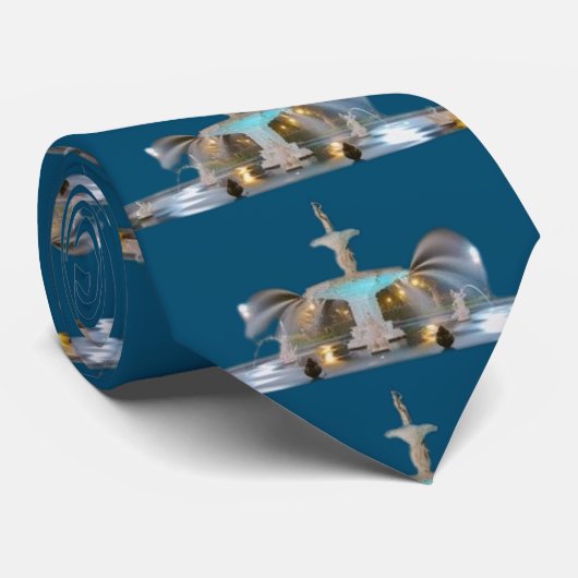 Savannah, Georgia iconische Forsyth Park Fontein Stropdas (Opgerold)