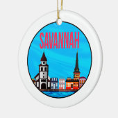 Savannah Georgia mindset Keramisch Ornament (Links)