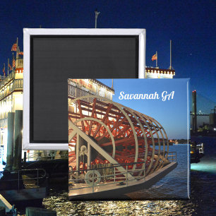Savannah Georgia Riverboat Photographic Magneet