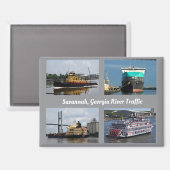 Savannah, Georgia scheepvaartroute magneet (Voorkant / Achterkant)