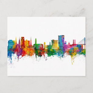 Savannah Georgia Skyline Briefkaart