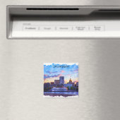 Savannah Georgia Skyline Riverfront Magneet (Insitu (Vaatwasser))