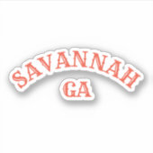 Savannah, Georgia Sticker (Voorkant)