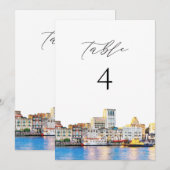 SAVANNAH Georgia-Waterverf Kaart (Voorkant / Achterkant)