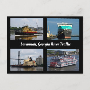 Savannah, Géorgie voie maritime Holiday Carte post