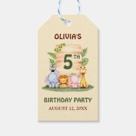 Savannah giraffe leeuw nijlpaard zebra olifant cadeaulabel