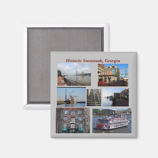 Savannah historique, aimant Géorgie (Recto/Verso)