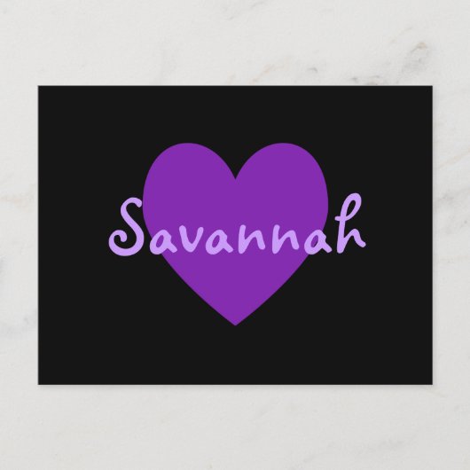 Savannah in Paars Briefkaart (Voorkant)