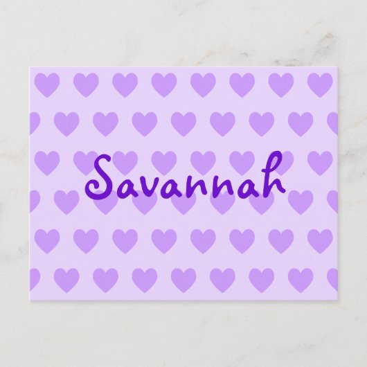 Savannah in Paars Briefkaart (Voorkant)