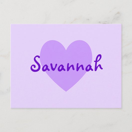 Savannah in Paars Briefkaart (Voorkant)