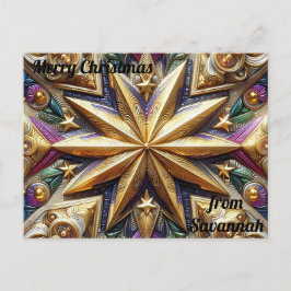 SAVANNAH ~ KERST ~ 3D-sterpatroon ~ Briefkaart
