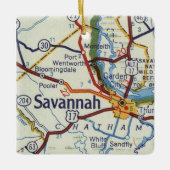 Savannah Map Keramisch Ornament (Voorkant)